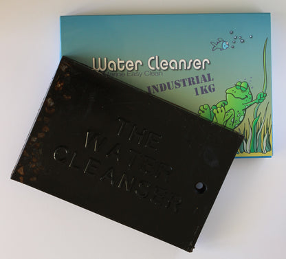 The Water Cleanser Industrial block (1kg) - for healthy, clean, and algae-free water - product and package